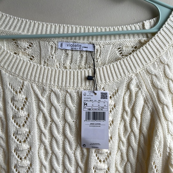 Open-work cable knit sweater - Picture 6 of 9